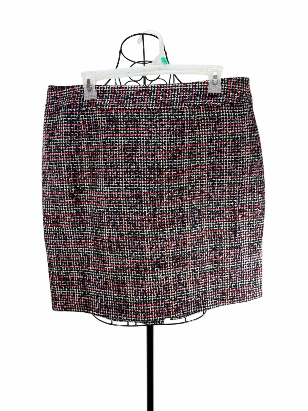 Banana Republic Black, White & Red Tweed Pencil Skirt